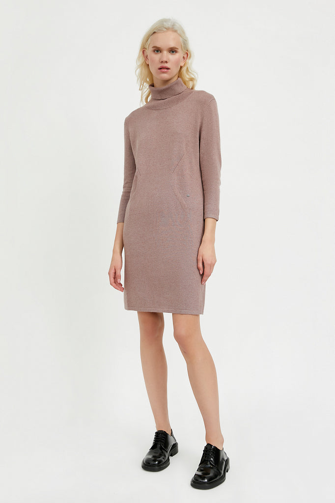 Ladies' knitted dress A20-11120