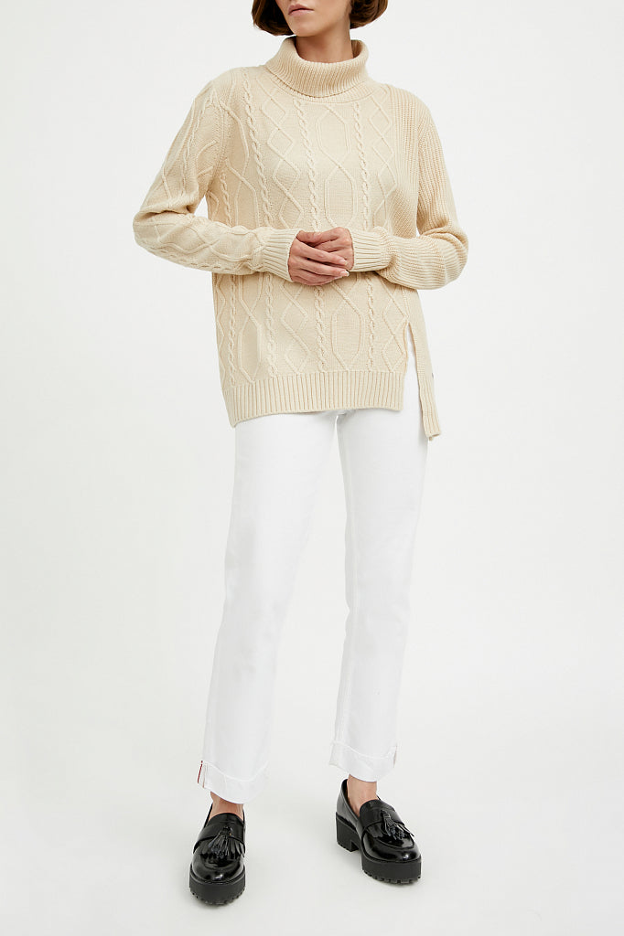 Ladies' knitted jumper A20-12107