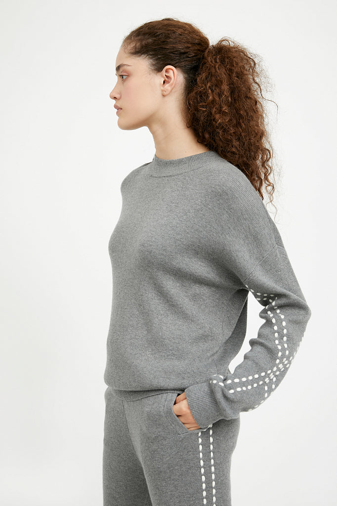Ladies' knitted jumper A20-12113