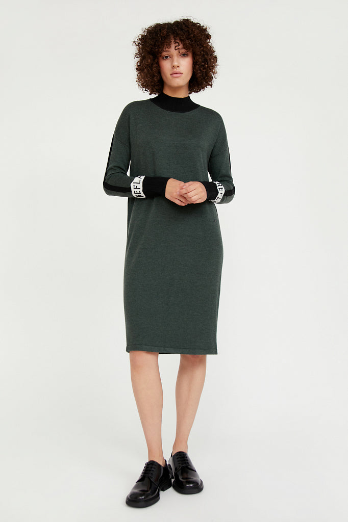 Ladies' knitted dress A20-32100