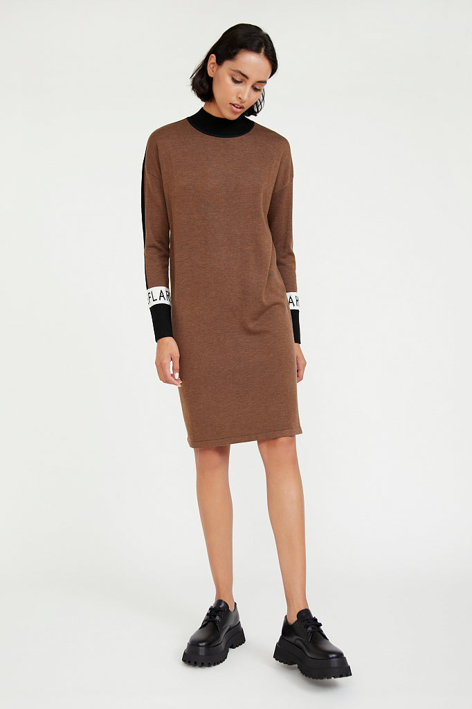 Ladies' knitted dress A20-32100
