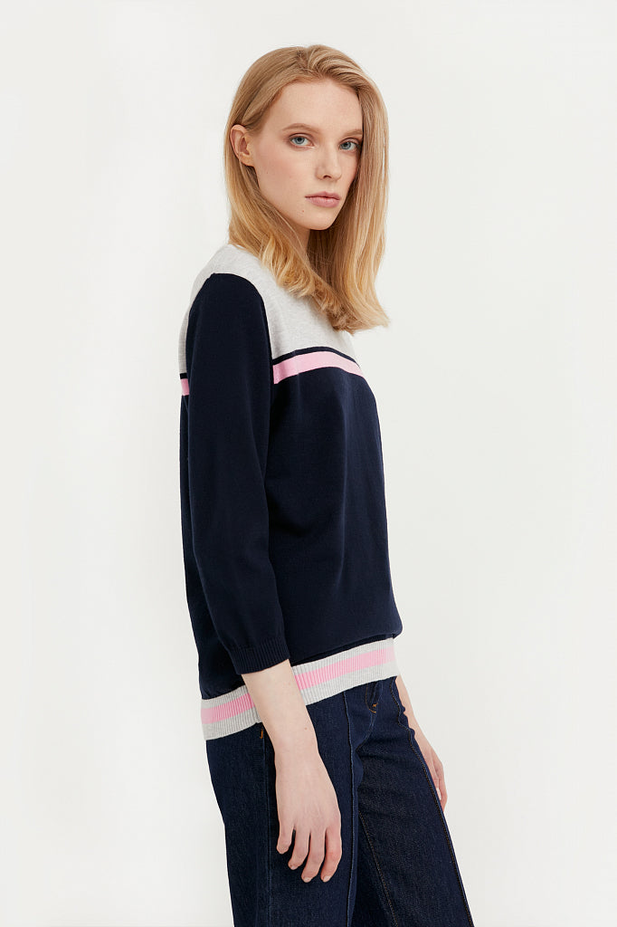 Ladies' knitted jumper B21-11122