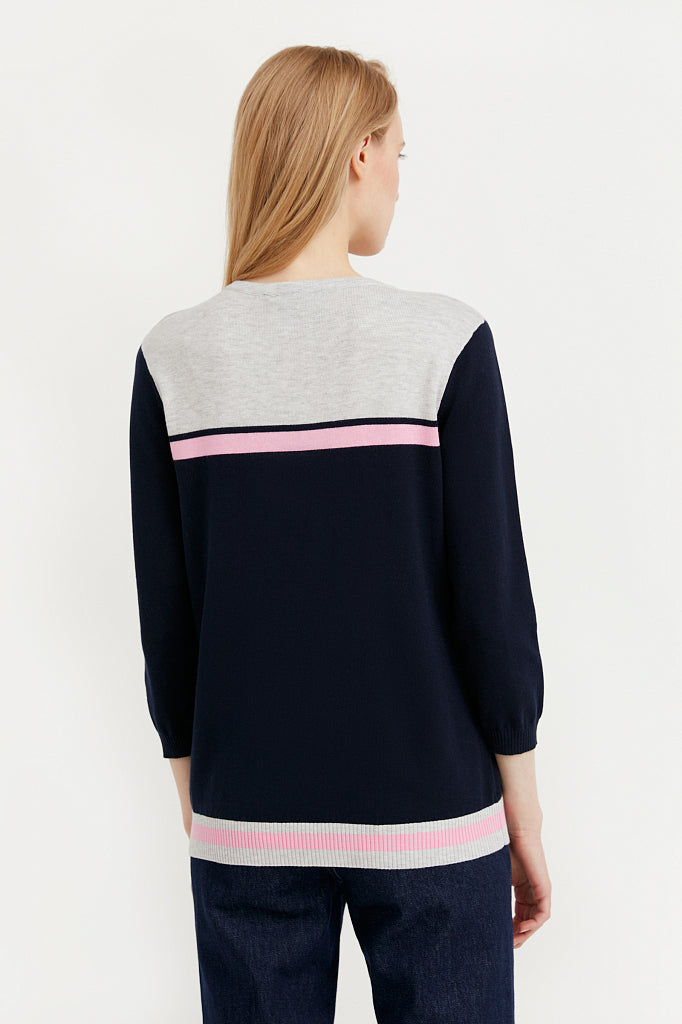 Ladies' knitted jumper B21-11122