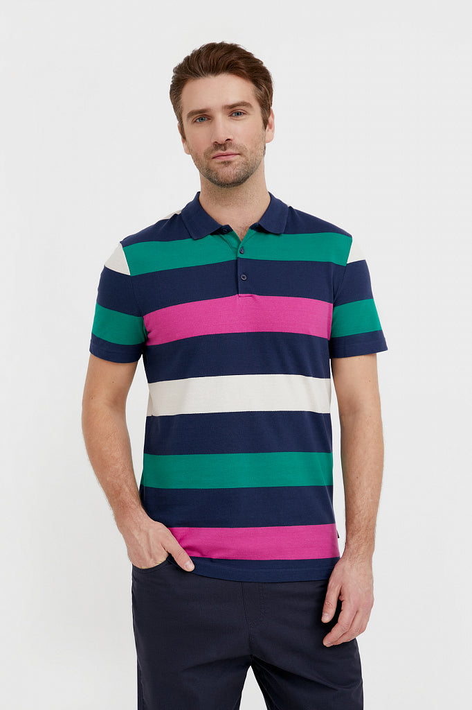 Men's knitted shirt B21-21031