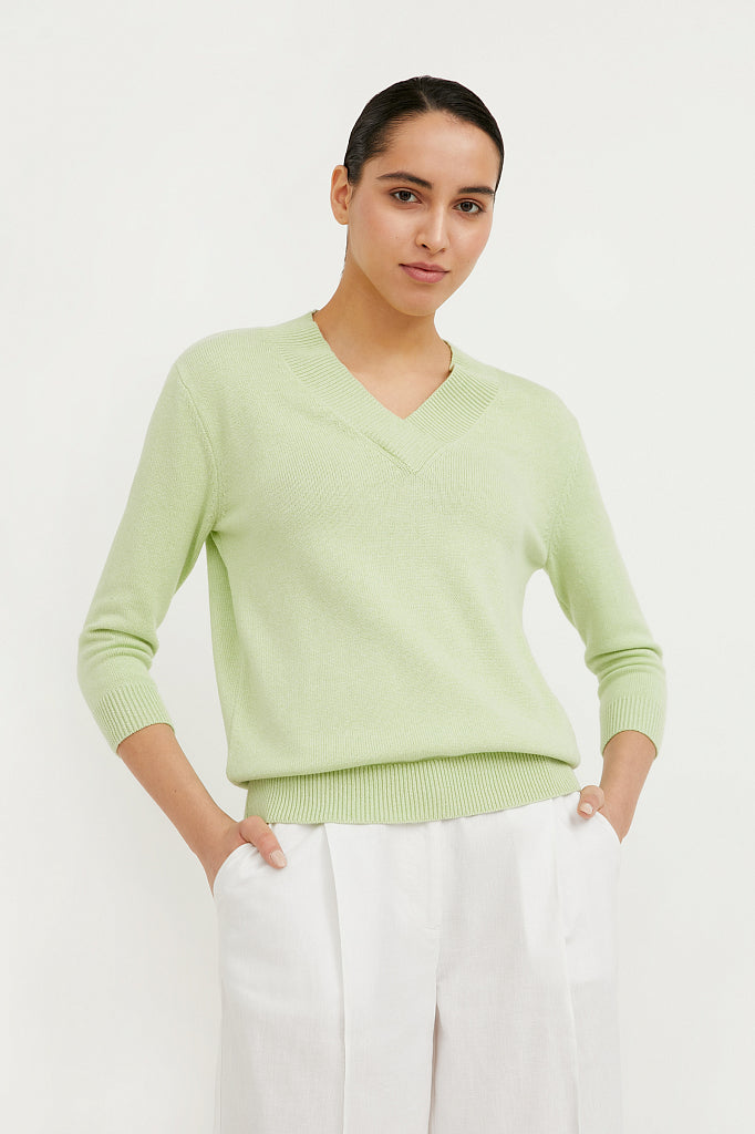 Ladies' knitted jumper BAS-10102