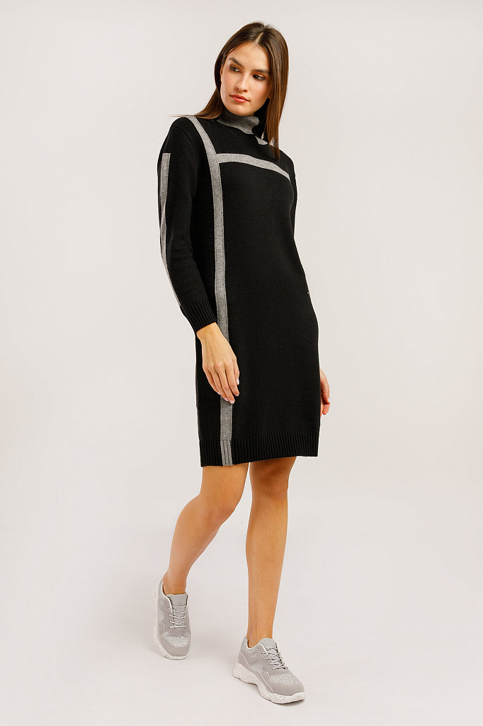 Ladies' knitted dress W19-11118
