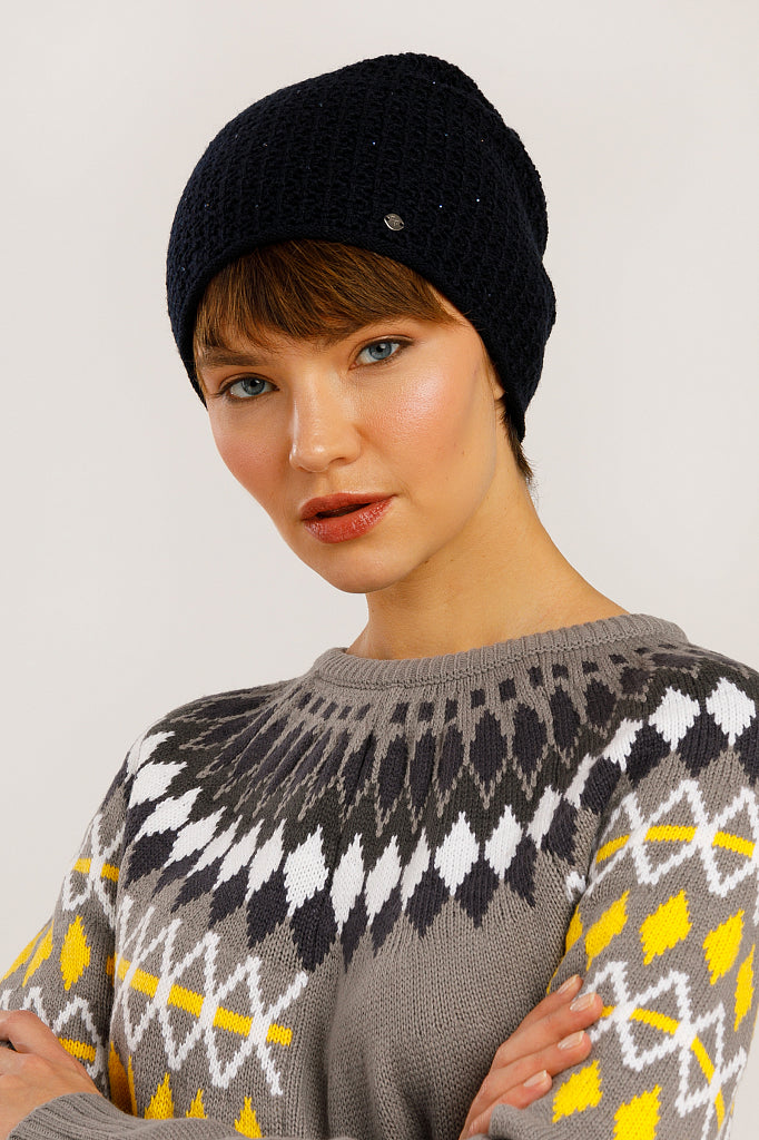 Ladies' knitted cap W19-11136
