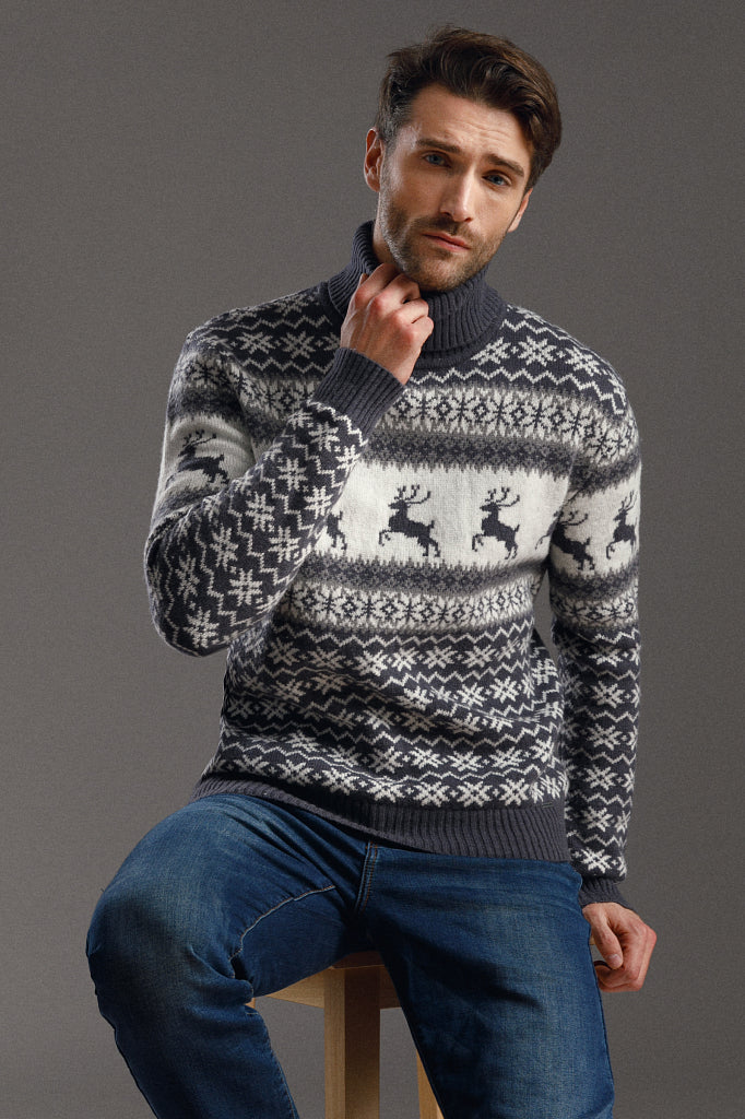 Men's knitted jumper W19-22111