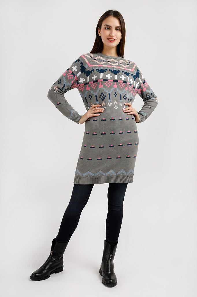 Ladies' knitted dress W19-32126